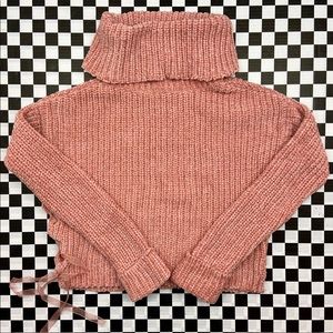 Lauren Conrad NWT Velvet Knit Sweater XS Pink